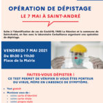 Dépistage Covid-19 vendredi 7 mai, de 8h30 à 11h30