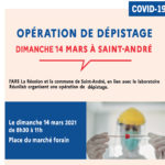 Coronavirus dépistage gratuit à Saint-André ce dimanche 14 mars