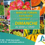 Le marché forain le dimanche de 6h00 à 12h00