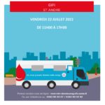 Collecte de sang vendredi 22 juillet sur le parking de GIFI Saint-André