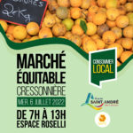 Marché Equitable à la Cressonnière mercredi 06 juillet à l'Espace Pierre ROSELLI