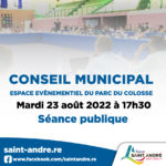 Invitation conseil municipal mardi 23 août à 17h30