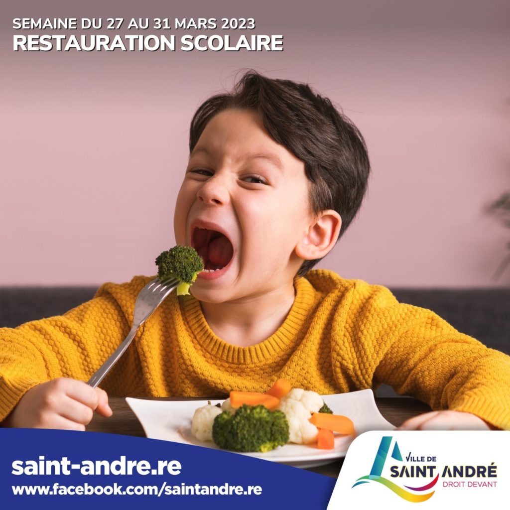 Menu restauration scolaire